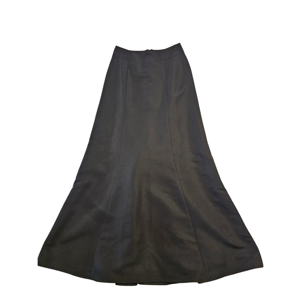 Ann Taylor Black Mermaid Maxi Skirt High Low Ruffle Hem Size 2 new
